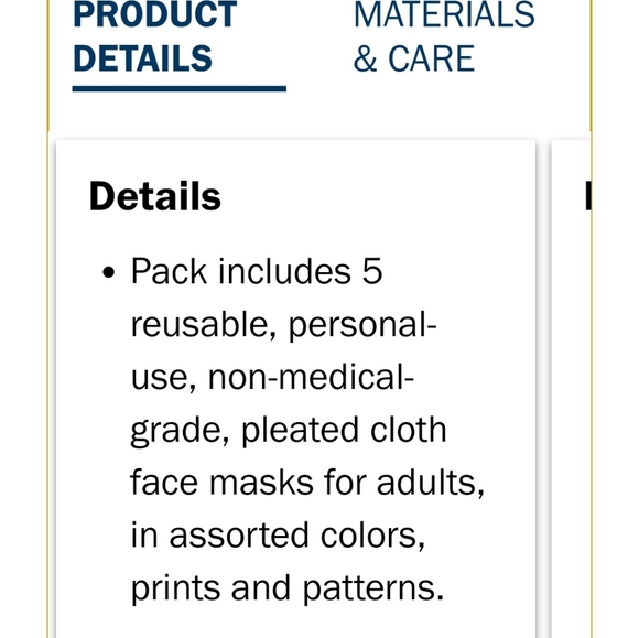 5/$16 pleated 3-layered facemasks w/ ear adjusters - Picture 11 of 16